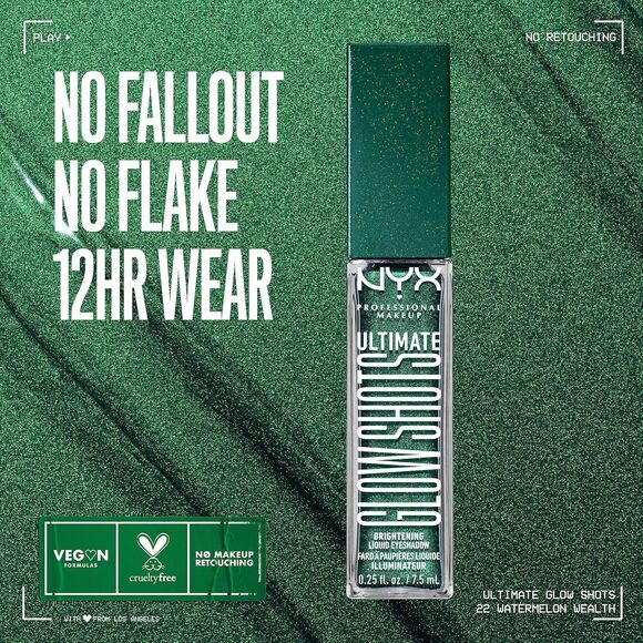 NYX Professional Makeup Ultimate Glow Shots Liquid Eyeshadow – Watermelon Wealth - Picture 2 of 5